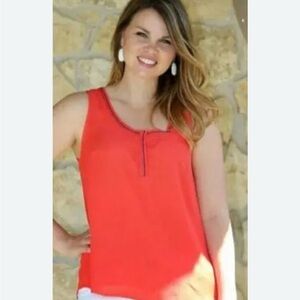 41 Hawthorn by Stitch Fix orange tank with detail